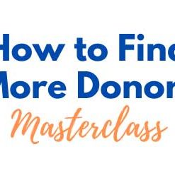 How To Find More Donors White