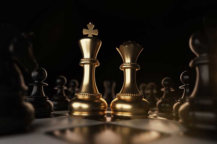 Major Gifts King Queen Chessboard