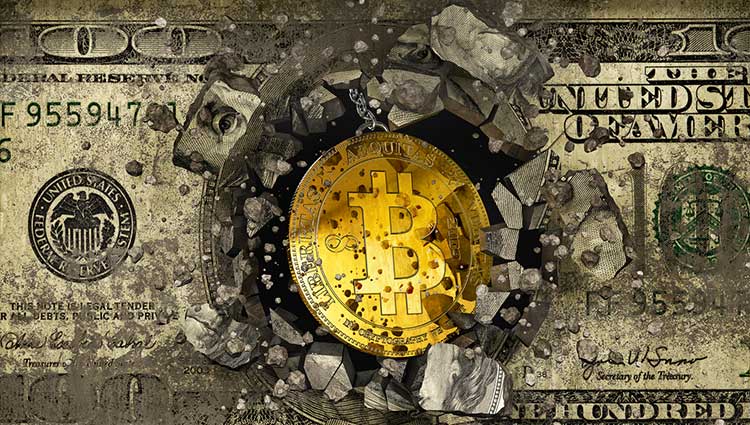 Bitcoin Depiction of US Dollar
