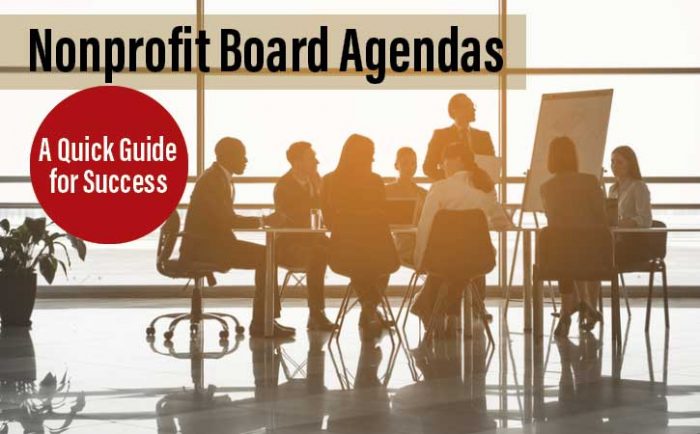 Nonprofit Board Agendas A Guide for Success