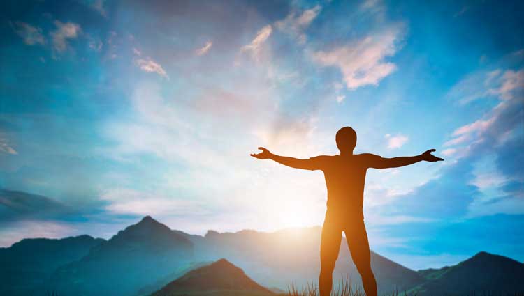 An image of a man showing how to live a wonderful life.